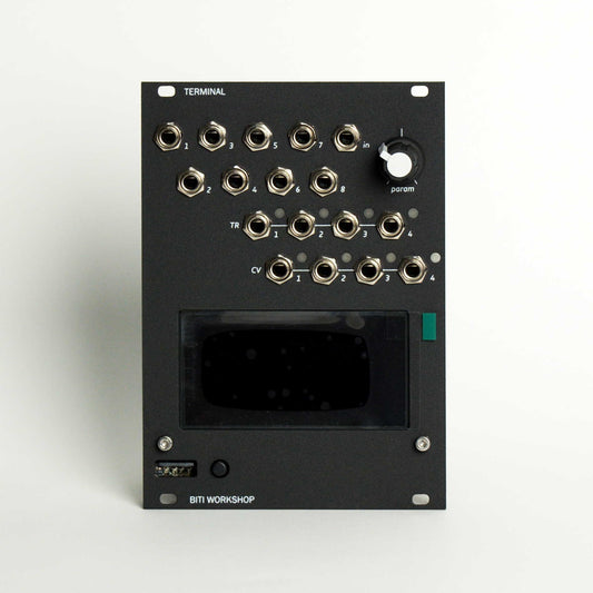 BITIWORKSHOP terminal (monome teletype clone) black panel