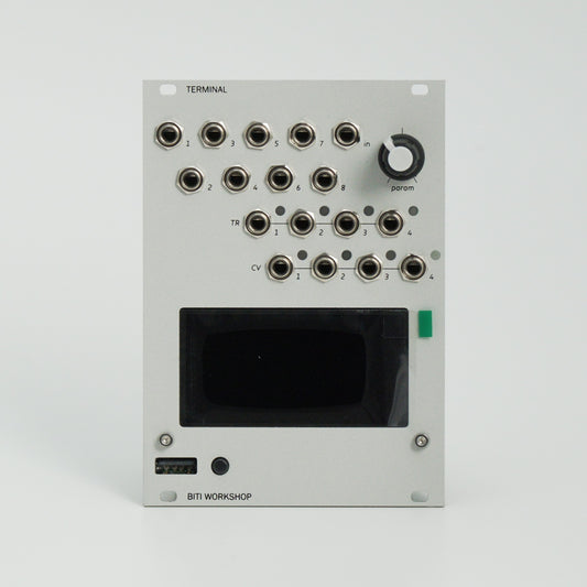 BITIWORKSHOP terminal (monome teletype clone) silver panel